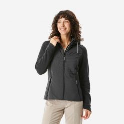 Second Life - Bluza turystyczna damska Quechua NH500... - Stan Doskonały. Czarne bluzy QUECHUA, m, bez wzorów, z materiału, z kapturem. Za 153.00 zł.