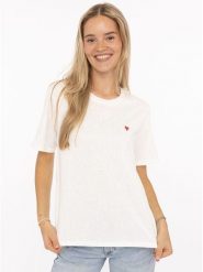 Zwillingsherz Koszulka w kolorze białym rozmiar: L. Białe bluzki Zwillingsherz, l, bez wzorów, z bawełny, bez kołnierzyka, bez ramiączek. Za 82.99 zł.