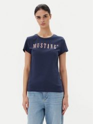 Mustang T-Shirt Loa 1016146 Niebieski Slim Fit. Niebieskie t-shirty Mustang, s, bez wzorów, z bawełny, bez kołnierzyka, bez ramiączek. Za 59.99 zł.