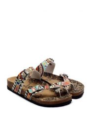 Calceo Japonki ze wzorem rozmiar: 39. Klapki Calceo, bez wzorów, z materiału, z otwartym noskiem, bez obcasa. Za 165.99 zł.