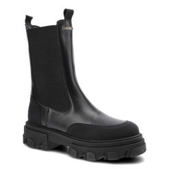 Czarne Botki Chebello Damskie Modne Skórzane Buty. Czarne botki CheBello, na zimę, bez wzorów, z materiału, bez obcasa, na płaskiej podeszwie, bez zapięcia. Za 319.00 zł.