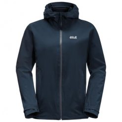 Kurtka hardshell damska Jack Wolfskin Pack & Go Shell. Niebieskie kurtki sportowe Jack Wolfskin, s, bez wzorów, z hardshellu, bez kaptura, trekkingowe. Za 549.00 zł.