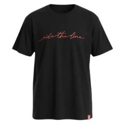 Odzież T-shirts unisex SkatePro RIDE THE LINE Koszulka - M - Czarny. Czarna bluzki SKATEPRO, m, bez wzorów, eleganckie, bez kołnierzyka, bez ramiączek. W wyprzedaży za 97.99 zł.