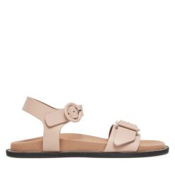 Sandały Pollini. Brązowe sandały Pollini, bez wzorów, bez obcasa, na płaskiej podeszwie, bez zapięcia. Za 1,389.00 zł.