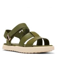 Sorel Sandały "ONA AVE" w kolorze khaki rozmiar: 38. Brązowe sandały Sorel, bez wzorów, klasyczne, z otwartym noskiem, bez obcasa, bez zapięcia. Za 195.99 zł.