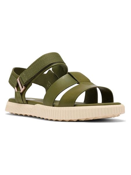 Sorel Sandały "ONA AVE" w kolorze khaki rozmiar: 37. Brązowe sandały Sorel, bez wzorów, klasyczne, z otwartym noskiem, bez obcasa, bez zapięcia. Za 114.95 zł.