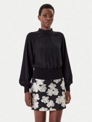 French Connection Bluzka 78LZH Czarny Regular Fit. Czarne bluzki French Connection, xl, bez wzorów, z syntetyku, bez kołnierzyka, bez ramiączek. Za 199.99 zł.