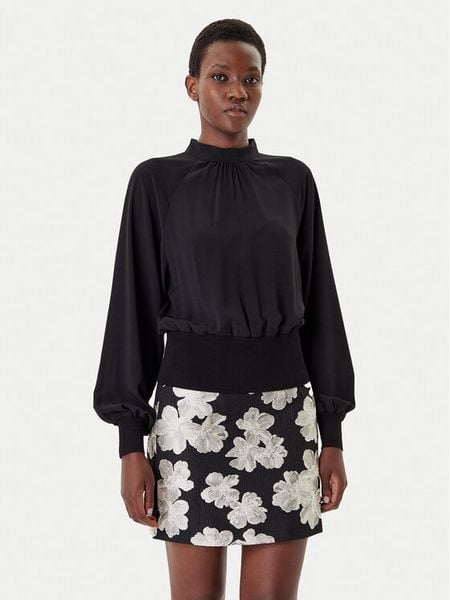 French Connection Bluzka 78LZH Czarny Regular Fit. Czarne bluzki French Connection, l, bez wzorów, z syntetyku, bez kołnierzyka, bez ramiączek. Za 189.99 zł.