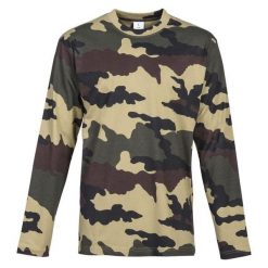 Koszulka z długim rękawem Camo Idaho. Zielone bluzki IDAHO, bez wzorów, sportowe, bez kołnierzyka, bez ramiączek. Za 107.50 zł.