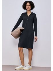 Street One Sukienka w kolorze granatowym rozmiar: 36. Niebieskie sukienki Street One, bez wzorów, street, bez kołnierzyka, bez ramiączek, midi. Za 172.89 zł.