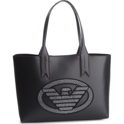 Torebka EMPORIO ARMANI - Y3D081 YGE1X 83225 Black/Gunmetal. Czarne shopper Emporio Armani, bez wzorów, ze skóry ekologicznej, bez dodatków. W wyprzedaży za 519.00 zł.