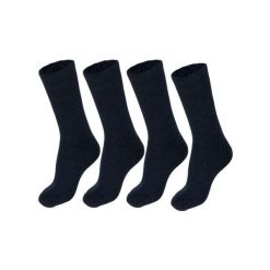 Damskie Skarpety Termiczne - 4 Pary - Granatowe. Niebieskie skarpety HEAT KEEPER, bez wzorów, z elastanu. W wyprzedaży za 182.06 zł.
