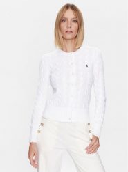 Polo Ralph Lauren Kardigan 211891643001 Biały Regular Fit. Białe kardigany Polo Ralph Lauren, xs, bez wzorów, z bawełny. Za 699.99 zł.
