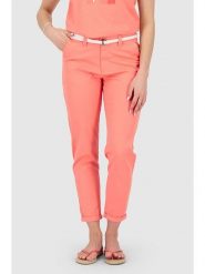 Alife and kickin Spodnie "Hiroko" w kolorze koralowym rozmiar: S. Czerwone spodnie materiałowe Alife and Kickin, s, bez wzorów, z materiału. Za 104.99 zł.