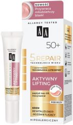 AA TECHNOLOGIA WIEKU 5REPAIR 50+ Aktywny Lifting Krem pod oczy rewitalizująco-rozświetlający 15 ml. Kremy pod oczy OCEANIC. Za 21.99 zł.