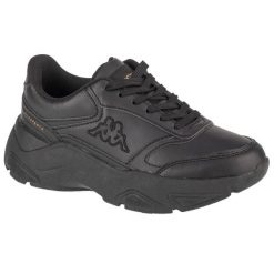 Buty sportowe damskie Kappa BRANJA. Czarne obuwie sportowe Kappa, z gumy, bez zapięcia, trekkingowe. Za 159.99 zł.