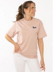 Zwillingsherz Koszulka w kolorze beżowym rozmiar: L/XL. Brązowe bluzki Zwillingsherz, l, bez wzorów, z bawełny, bez kołnierzyka, bez ramiączek. Za 82.99 zł.