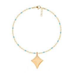 Bransoletka z zawieszką Latawiec z turkusową emalią pozłacana. Niebieskie bransoletki Lilou, pozłacane. Za 218.00 zł.