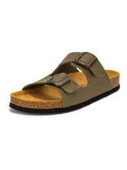 Natural world Klapki w kolorze khaki rozmiar: 37. Brązowe klapki Natural World, bez wzorów, z otwartym noskiem, bez obcasa. Za 130.99 zł.