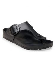 Birkenstock Japonki "Gizeh Big Buckle" w kolorze czarnym rozmiar: 37. Czarne klapki Birkenstock, bez wzorów, z otwartym noskiem, bez obcasa. Za 220.95 zł.