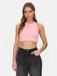 Karl Kani Top 61310125 Różowy Cropped Fit. Czerwone topy Karl Kani, xl, bez wzorów, z bawełny, bez kołnierzyka, bez ramiączek. Za 59.99 zł.