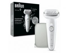 Depilator Braun Silk-épil 9 9-011, srebrny, biały, 40 pęsety, MicroGrip, 0,5 mm, bateria, wbudowana bateria. Depilatory Braun. Za 473.99 zł.