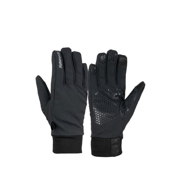 Rękawiczki turystyczne Naturehike Softshell GL05 l. Czarne rękawiczki NATUREHIKE, bez wzorów, z softshellu, sportowe. Za 99.99 zł.
