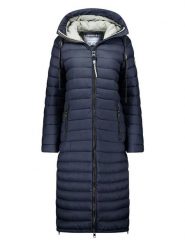 Geographical Norway Płaszcz zimowy "Azule" w kolorze granatowym rozmiar: S. Niebieskie płaszcze Geographical Norway, na zimę, s, bez wzorów, z puchu, bez kaptura. Za 231.68 zł.