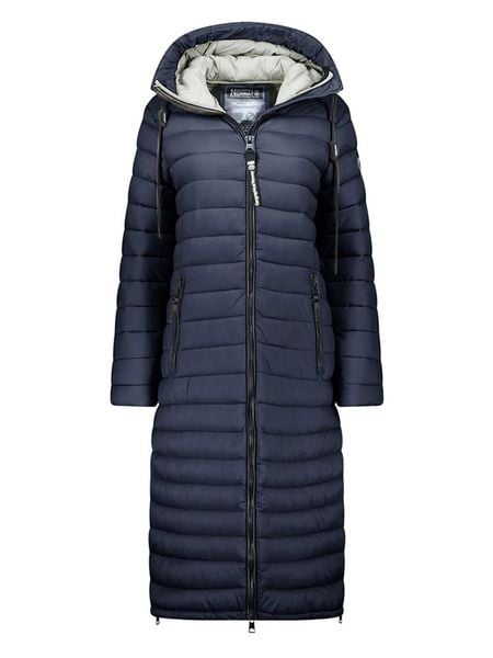 Geographical Norway Płaszcz zimowy "Azule" w kolorze granatowym rozmiar: S. Niebieskie płaszcze Geographical Norway, na zimę, s, bez wzorów, z puchu, bez kaptura. Za 231.68 zł.