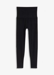 Bezszwowe legginsy rajstopowe. Czarne legginsy bonprix, m, bez wzorów. Za 67.99 zł.
