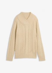 Sweter. Czerwone swetry bonprix, bez wzorów, bez ramiączek. Za 117.99 zł.
