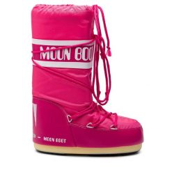 Śniegowce Moon Boot. Czerwone trapery i śniegowce Moon Boot, z nylonu. Za 549.99 zł.