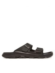 Birkenstock Klapki Mogami Terra Stealth 2-Strap 1029643 Czarny. Czarne klapki Birkenstock, bez wzorów, ze skóry, bez obcasa. Za 349.99 zł.