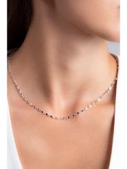 Heliophilia Srebrny naszyjnik z elementami ozdobnymi - dł. 42 cm rozmiar: onesize. Szare naszyjniki Heliophilia, srebrne. Za 140.20 zł.