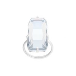 Pierścionek Glamour o szlifie bagietowym z kryształem, posrebrzany. Białe pierścionki Lilou, z kryształem, posrebrzane. Za 229.00 zł.