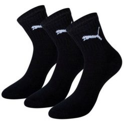 Skarpety Puma Short Crew 3Pack Unisex. Czarne skarpety Puma, bez wzorów. Za 43.99 zł.