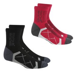 Damskie Skarpety Outdoorowe Ladies 2pak. Brązowe skarpety Regatta, bez wzorów, z bawełny. Za 119.99 zł.