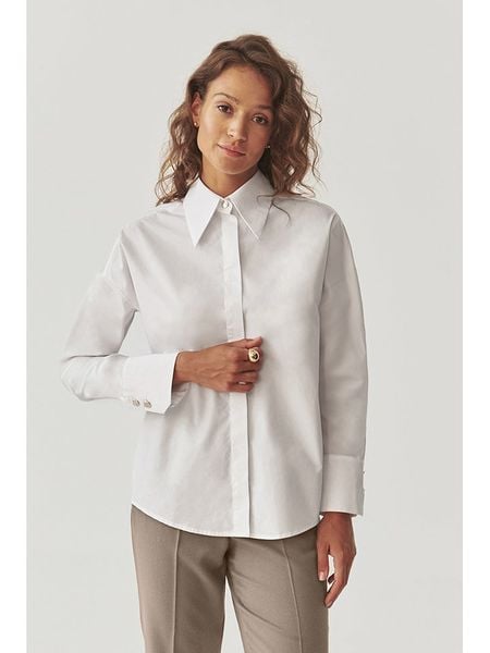 TATUUM Bluzka w kolorze białym rozmiar: 40. Białe bluzki Tatuum, bez wzorów, z bawełny, bez kołnierzyka, bez ramiączek. Za 315.50 zł.