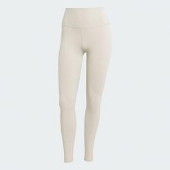 Legginsy All Me 7/8. Brązowe legginsy Adidas, m, bez wzorów, z materiału, na jogę i pilates. Za 279.00 zł.