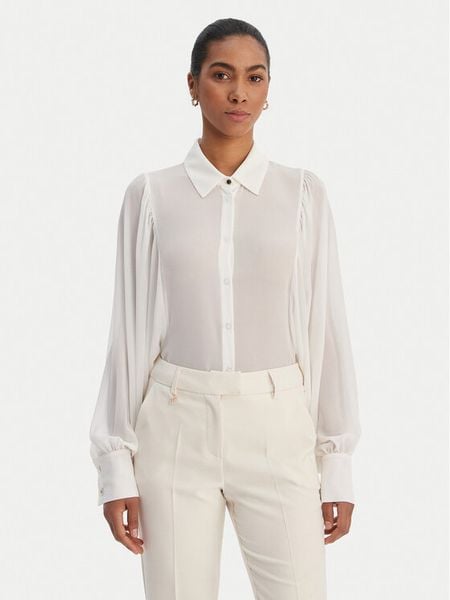 Fracomina Koszula FR26ST6026W41201 Biały Regular Fit. Białe koszule Fracomina, l, bez wzorów, z syntetyku, bez kołnierzyka, bez ramiączek. Za 369.99 zł.