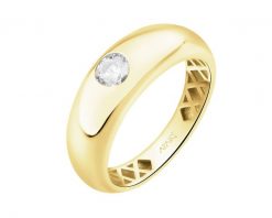 Złoty pierścionek z cyrkonią. Żółte pierścionki Apart, z cyrkonią, złote. Za 2,219.00 zł.