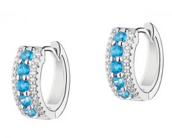 Kolczyki srebrne z cyrkoniami - koła. Szare kolczyki Apart, z cyrkonią, srebrne. Za 229.00 zł.