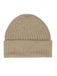 Zwillingsherz Kaszmirowa czapka beanie w kolorze beżowym rozmiar: onesize. Brązowe czapki Zwillingsherz, bez wzorów, z kaszmiru. Za 169.45 zł.