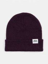 Czapka beanie z naszywką - fioletowy. Fioletowe czapki Sinsay, z aplikacjami. Za 9.99 zł.