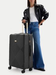 Nine West Walizka duża CEO-NW-L-001-09 BLACK Czarny. Czarne walizki Nine West, bez wzorów, duże. Za 399.99 zł.