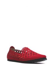 Comfortfusse Skórzane baleriny w kolorze czerwonym rozmiar: 37. Czerwone baleriny Comfortfüße, bez wzorów, z nubiku, bez obcasa. Za 292.95 zł.