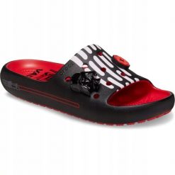 Klapki Dla Dorosłych Crocs Classic Darth Vader Slide. Czarne klapki Crocs, bez wzorów, z materiału, bez obcasa. Za 167.99 zł.