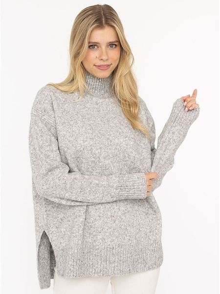 Zwillingsherz Sweter w kolorze szarym rozmiar: S. Szare swetry Zwillingsherz, s, bez wzorów, ze splotem, bez ramiączek. Za 147.91 zł.