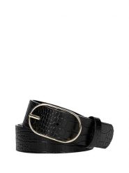 Wojas Skórzany pasek w kolorze czarnym rozmiar: 100. Czarne paski Wojas, bez wzorów, z materiału. Za 67.95 zł.