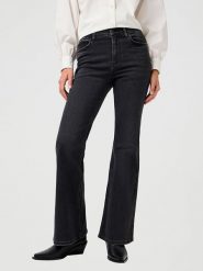Wrangler Dżinsy - Flared fit - w kolorze czarnym rozmiar: W30/L32. Czarne jeansy Wrangler, l, z aplikacjami, z podwyższonym stanem. Za 171.28 zł.